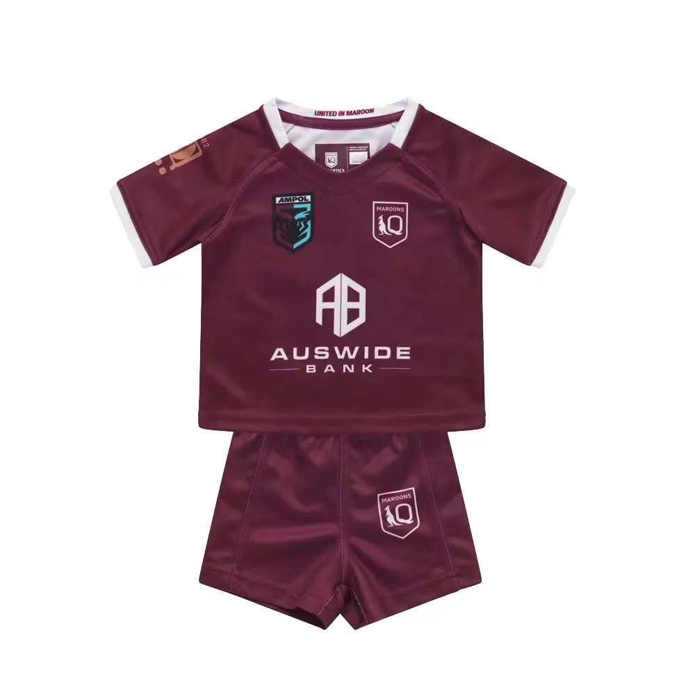 

Australia QLD kids suit jersey 2022 2023 QUEENSLAND MAROONS rugby jersey STATE OF ORIGIN INDIGNEOUS TRAINING rugby shirt Custom name and number, Shorts