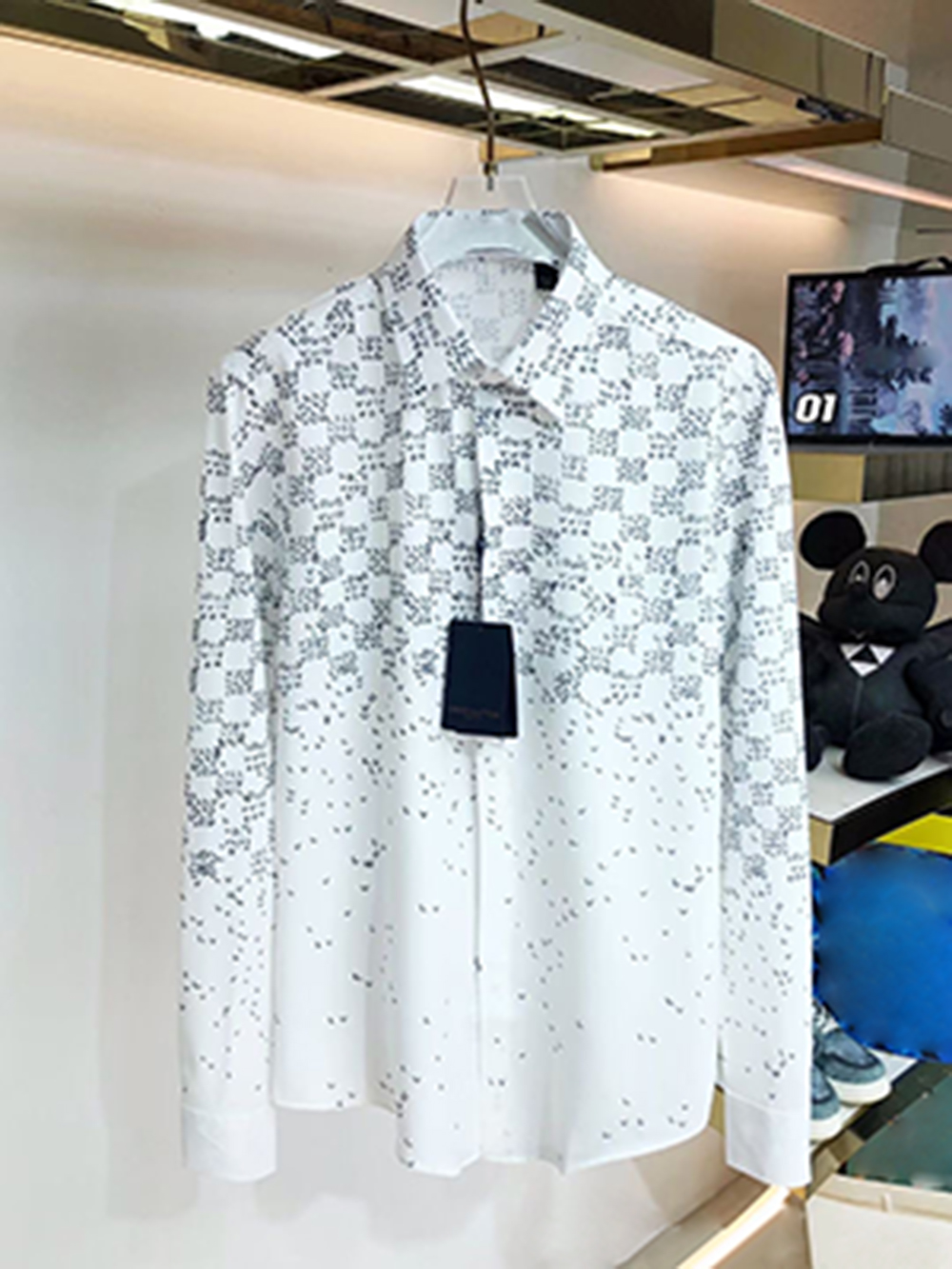 

Mens Designer Shirts Brand Clothing Men Long Sleeve Dress Shirt Hip Hop Style High Quality Cotton Tops 16372, White