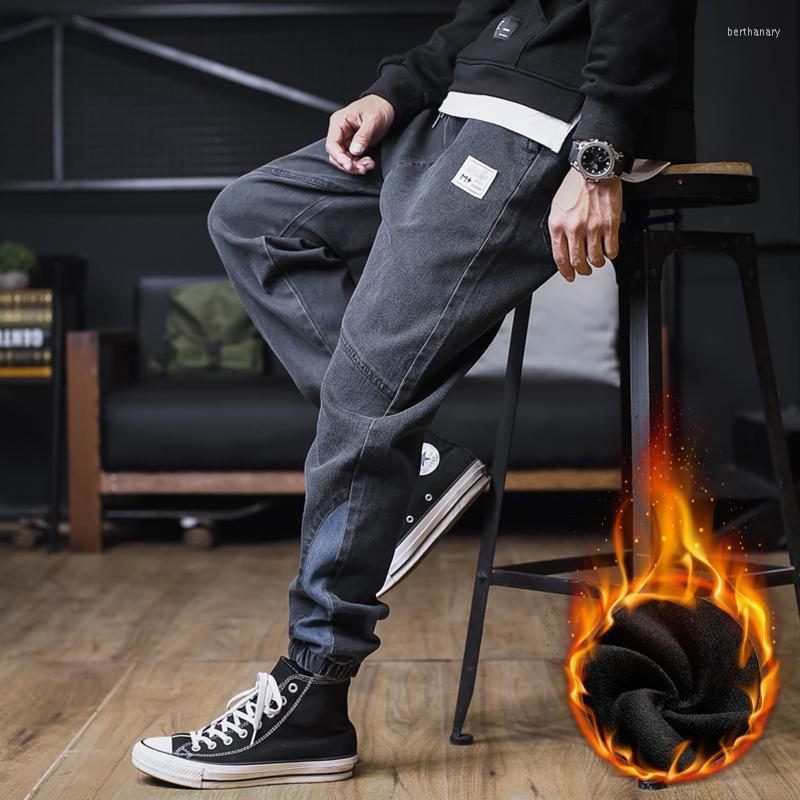 

Men's Jeans 2022 Winter Fashion Black Warm Thick Man's Denim Pants Streetwear Joggers Harem Fleece Jean Men Plus Size 8XL Bert22