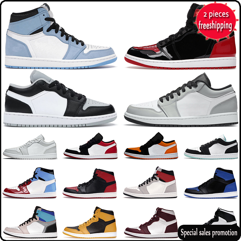 

2022 jumpman 1 mens basketball shoes 1s Bred Patent University Blue Light Smoke Grey Panda Retro men womens trainers outdoor sport sneakers NB, Fearle unc chicago