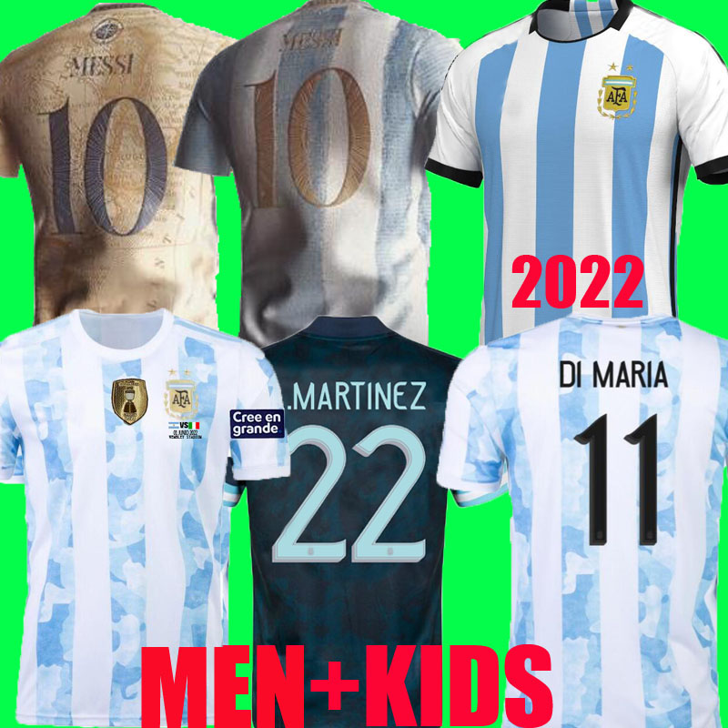 

Player Fans Argentina Soccer Jersey Finalissima Special 21 22 23 DI MARIA Football Shirts 2021 2022 2023 DYBALA LO CELSO MARADONA Men Kids kit uniforms 1978 1986 retro, 2021 home player version