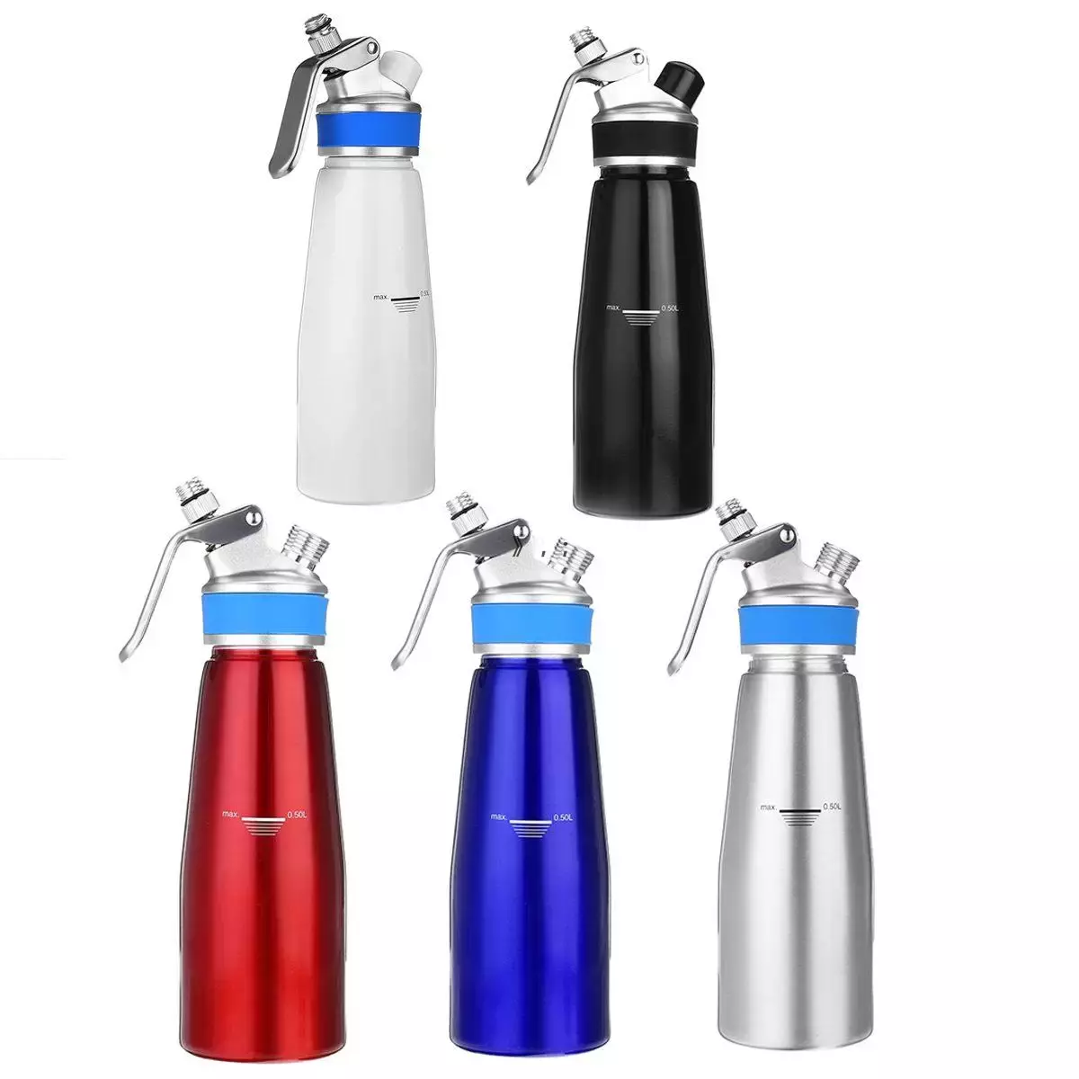 

Wholesale Creative 500ml Aluminum Cream Gun Fresh Cream Foamer Chargers Whipped Dessert Cream Dispenser Whipper Cake Making