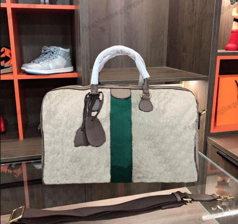 

Classic The Hacker Project Duffle Bag Graffiti Coated Canvas Medium Beige Big Capacity Designer Luxury Luggage Handle Bag 45CM