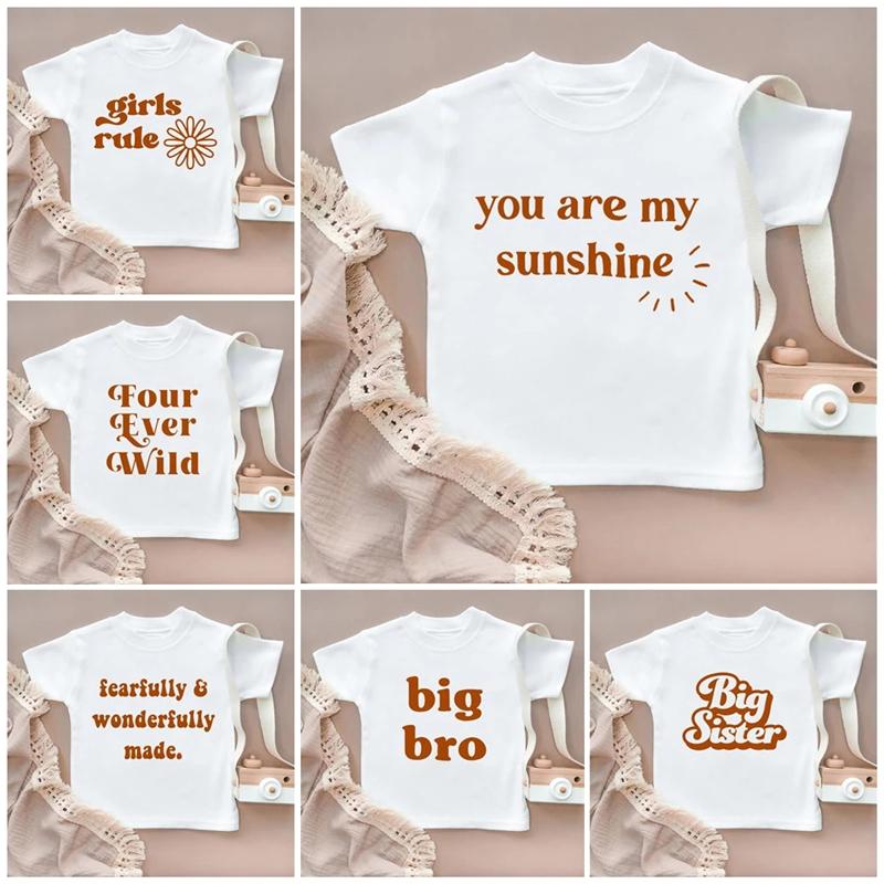 

T-shirts Big Sister Brother Kids T Shirt Little Top Bro/Sis Short Sleeve Children Fashion Tshirt 1922T-shirts, Hxd-chunse