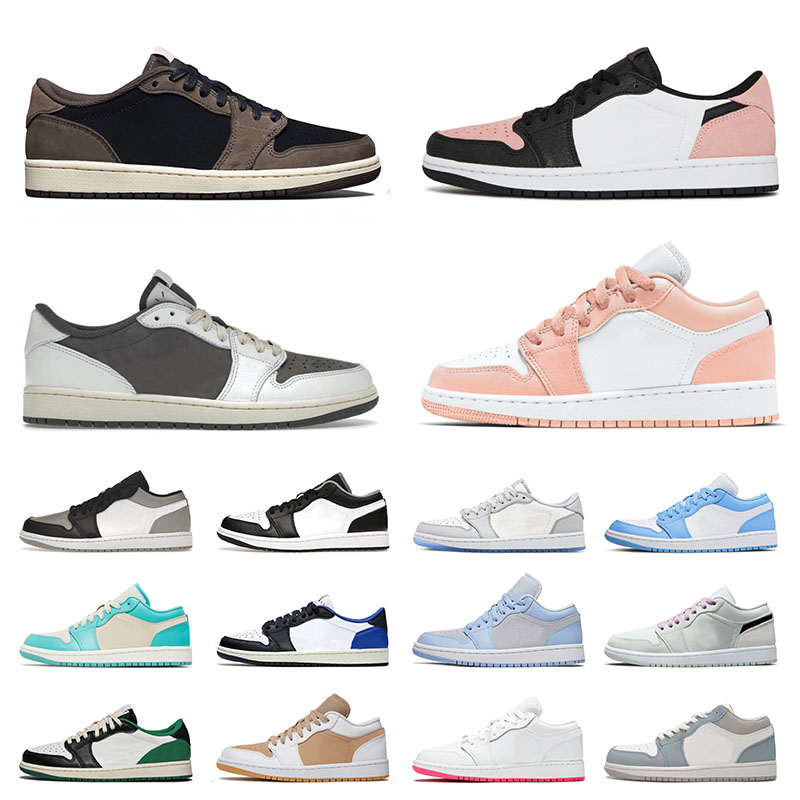 Reverse Mocha 1 1s Low Retro New Jumpman Basketball Chaussures Hommes Femmes Grande Taille 12 Mighty Swooshers Rose Blanchi Corail Crimson Tint P