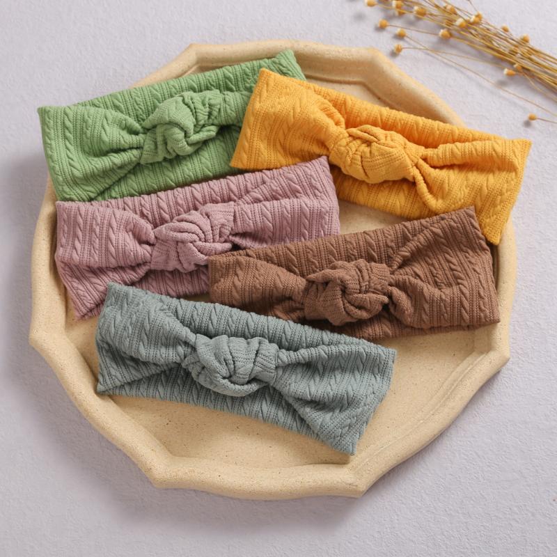 

Hair Accessories Baby Headbands For Girls Nylon Stripe Girl Headwear Turban Headband Fashion Bands Children, Slivery;white