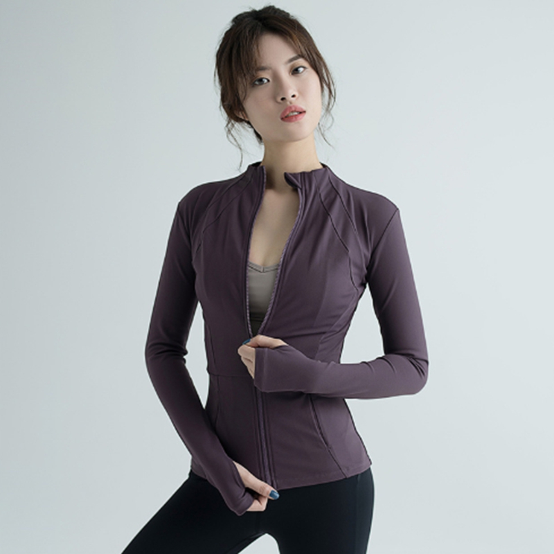 

2022 lu-XL-lu Yoga Outfits wear jacket sweatshirt with zipper fall long sleeve sports jacket fitness tight waist workout slim Top Sell, 0010
