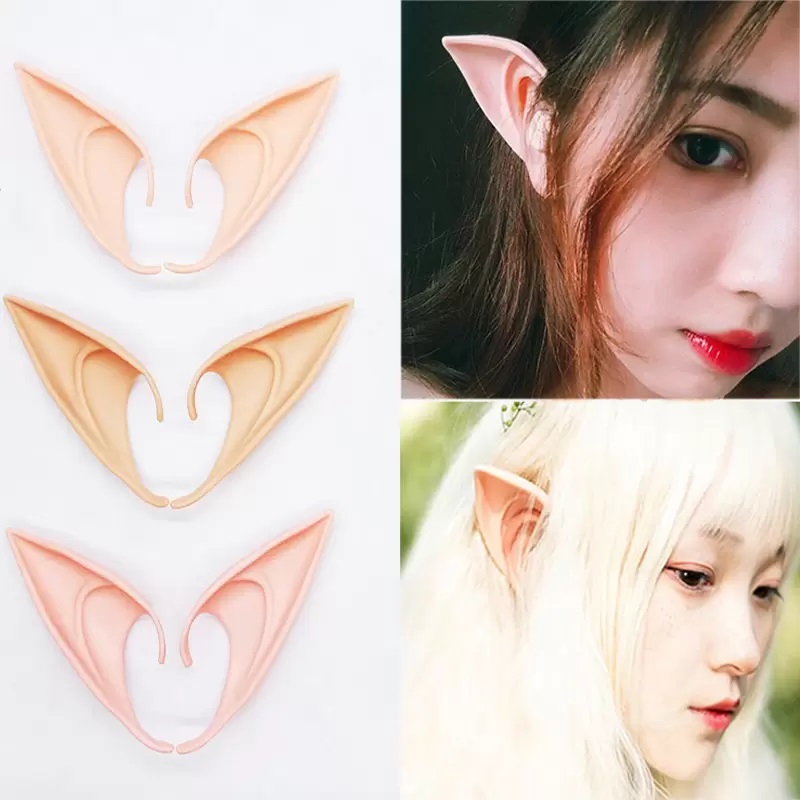 

Elf Ear Halloween Fairy Cosplay Accessores Vampire Party Mask For Latex Soft False Ear 10cm And 12cm WX9