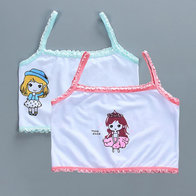 

Camisoles & Tanks Cotton Child Underwear Camisole Training Bra Puberty Schoolgirl Sports Bras Cute Lace Vest Teen Girls Hidden Tube Top 7-15, Loves black