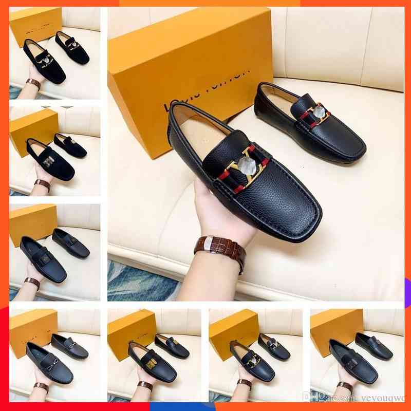 

LVs Designer Luxury cow suede Leather Men Loafers slip on Shoes Fashion Male outdoor Trend Casual Shoes Man Par, #17