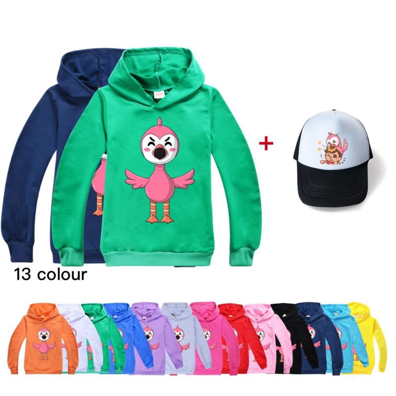 

T-shirts Flamingo Flim Flam Cartoon Kids Clothes Boys And Girls Cotton Children Fashion Clothing Summer Tops Baseball Cap HatT-shirts, Green