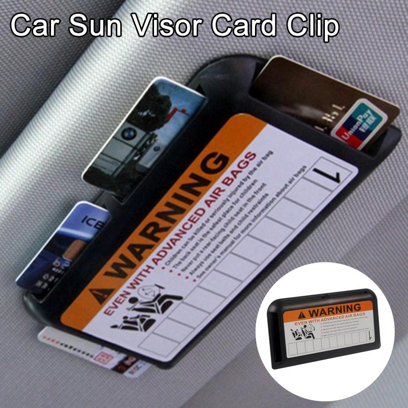 

Car Organizer Sun Visor Card Clip Multi-Slot Temporary Parking Phone Number Documents