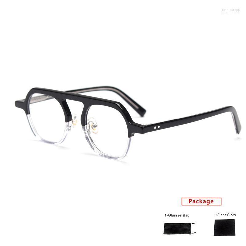 

Fashion Sunglasses Frames Mimiyou Acetate Square Glasses Frame Women Retro Anti Blue Light Optical Eyewear Men Eyeglasses UV400 Computer Gla