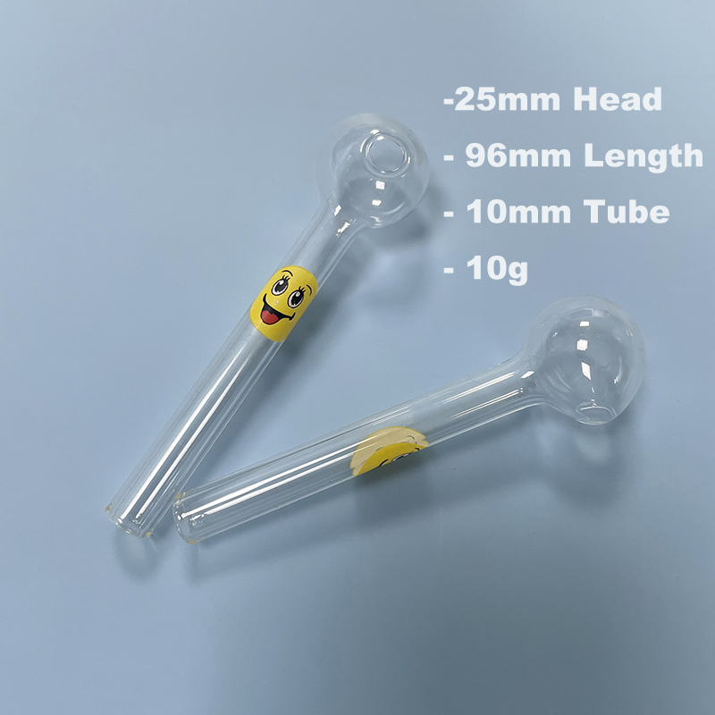 

Smile Face Glass Oil Burner Smoking Pipe - 10cm Length 25mm Bubbler Head