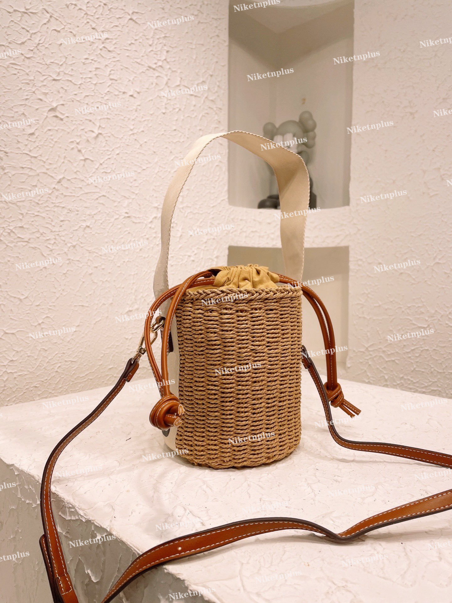 

Women's Grass woven bags cabbage basket trend Shoulder genuine leather handbag straw beach bag Shoulder crossbody Womens Luxurys Designers Totes, #1