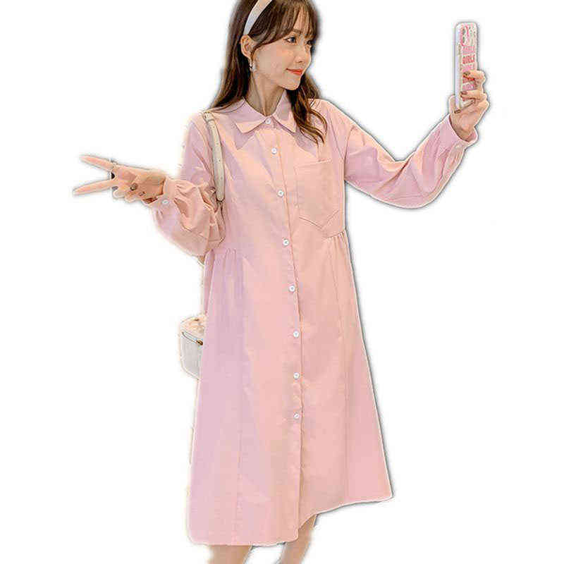 

Maternity Dress for Pregnant Women's Dress Fashion Solid Color Plus Size Loose Pregnancy Dresses Woman Dress Pregnancy Clothes G220418, Picture