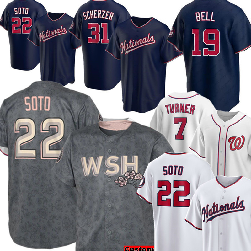 

Nationals 22 Washington Juan Soto Jersey Max Scherzer Stephen Strasburg Baseball Jerseys Josh Bell Trea Turner Carter Kieboom Anthony Rendon Luis Garcia CHA, Women s-xxl