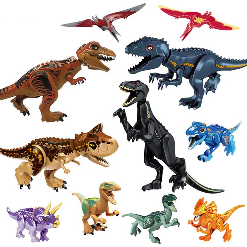 

Jurassic Dinosaur Set Building Block Toy Figure Indoraptor Velociraptor Triceratop T-Rex World Dino Bricks Kids Toy2710