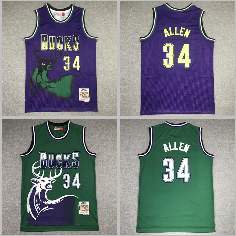 

Hot basketball jerseys Ray Allen jersey, With logo