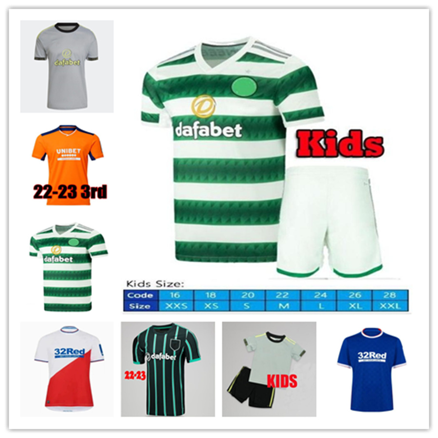 

22 23 celtic away Soccer Jersey Rangers fc BROWN DUFFY TAYLOR FC 2022 2023 player version Home Glasgow Kids Football Shirts PEDERSEN DEAN AMAD MORELOS TAVERNIER BLUE