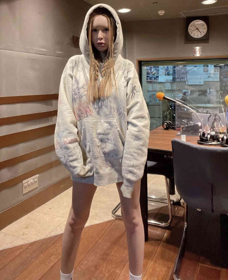 

New Fashion Trend Luxury Brand Sweater Designer Wholesale Graffiti Print Men Wash Used Hoodie Women