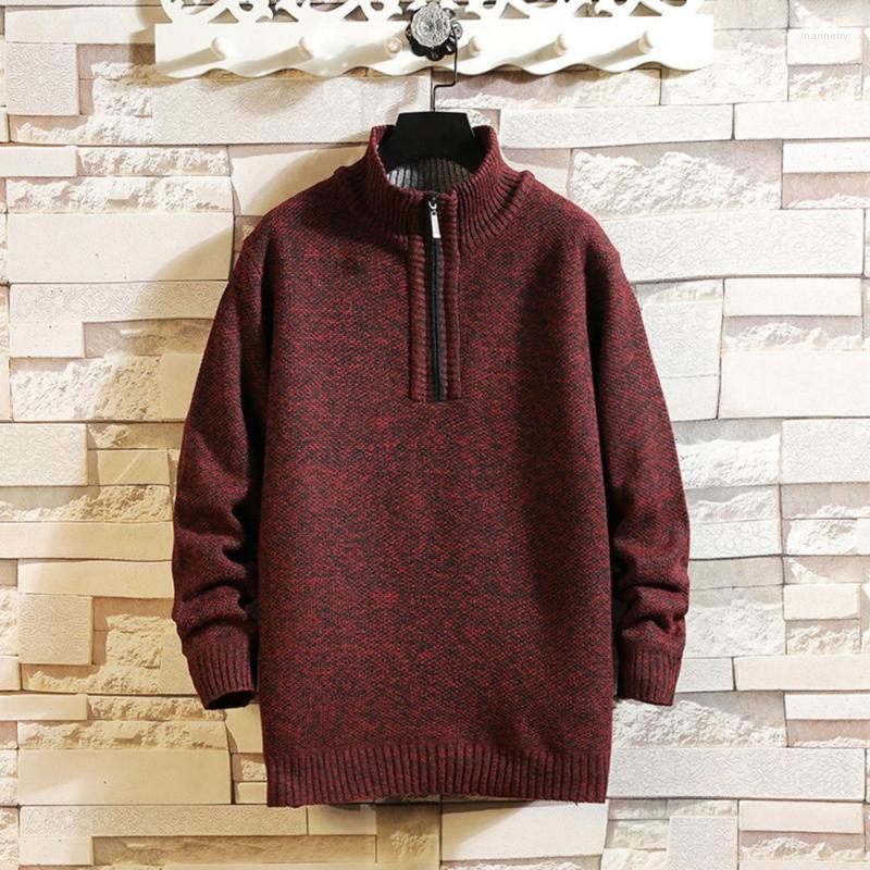 

Men's Sweaters All Match Autumn Winter Pure Color Knitting Pullover For Daily WearMen's Mari22, Blue