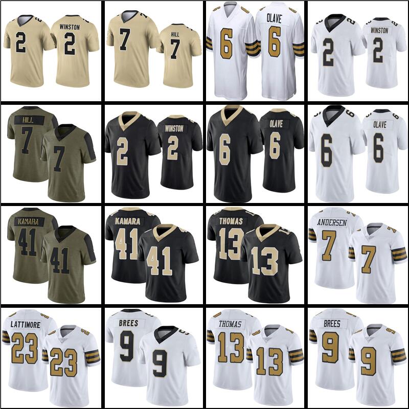 

32 Tyrann Mathieu Chris Olave jersey 41 Alvin Kamara football 9 Drew Brees 7 Taysom Hill 17 Emmanuel Sanders Lattimore jersey 2 Jameis Winston 56 Demario Davis, Men jersey