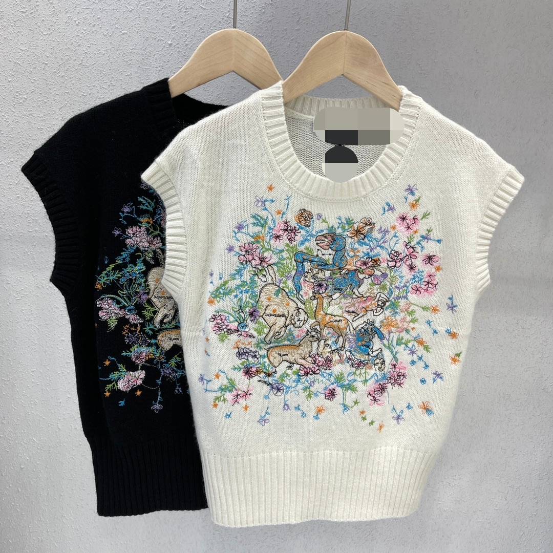 67 2022 piste été marque même Style t-shirt noir col rond sans manches pull femmes chandails meiyi