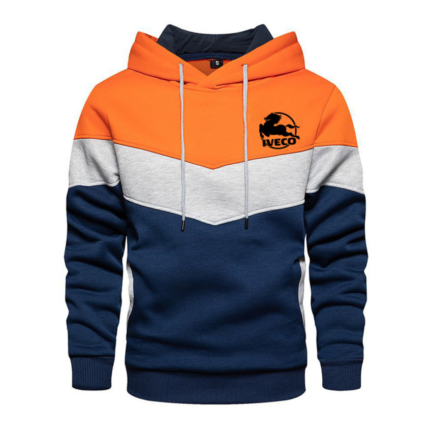 

BIKINIS SECRET Mens Clothes Fashion Splicing Hooded Tops Casual Fleece Warm Hip Hop Sweatshirts Winter Printed Sport Tops, Yellow