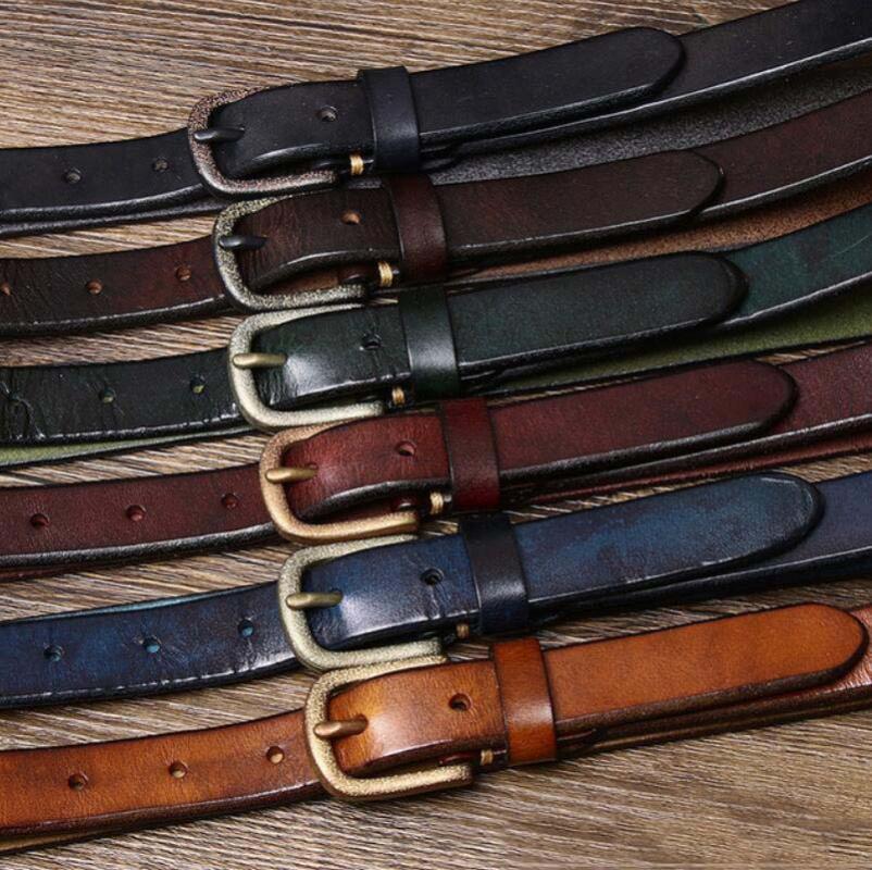 

Belts Personalized Fashion Korean Retro Trend Belt Female Leather Top Layer Cowhide All-Match Jeans, Black