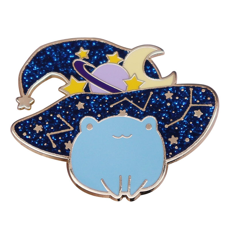 

Noveilty Cute Animal Frog Enamel Pin Lapel Pins Badge Brooch for Backpack Briefcase Badges Jewelry Accessories Gifts, As picture