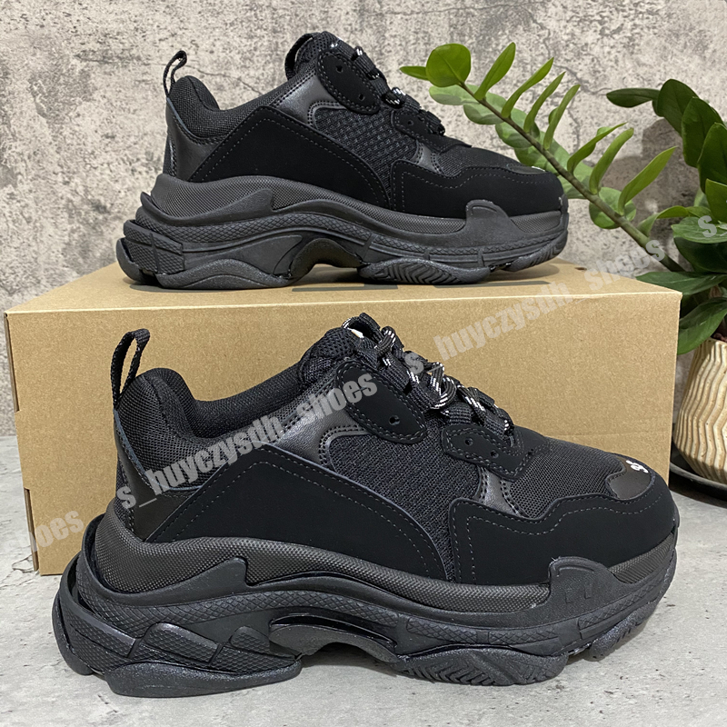 

2022 Women Men Triple S shoe Dad Casual Shoes Crystal Bottom Paris Leisure Sneakers for Vintage Old Grandpa Trainer chaussures Size 35-45