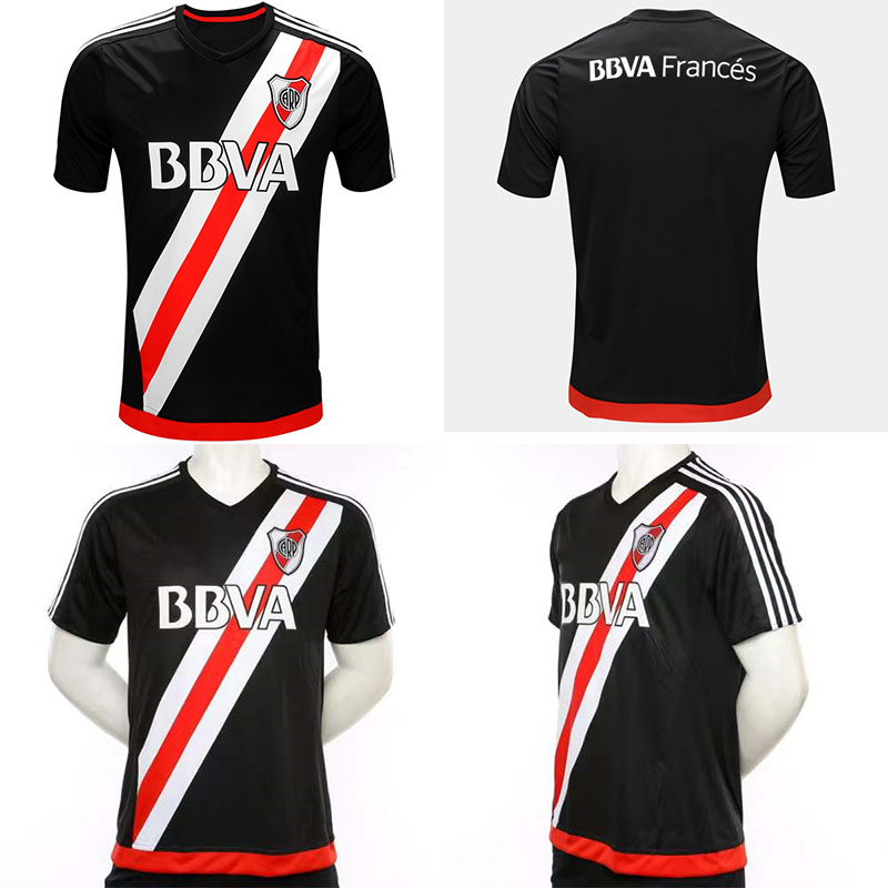 

16 17 Retro Soccer Jerseys River Plate Final Mendoz Campeon 16 Vintage Futbol Shirt Away Black For Men SCOCCO FERNANDEZ D'ALESSANDRO Maillot Foot Jersey, 16/17 black