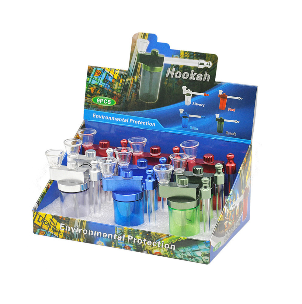 

Glass shape Plastic smoking pipe aluminum alloy metal water pipes