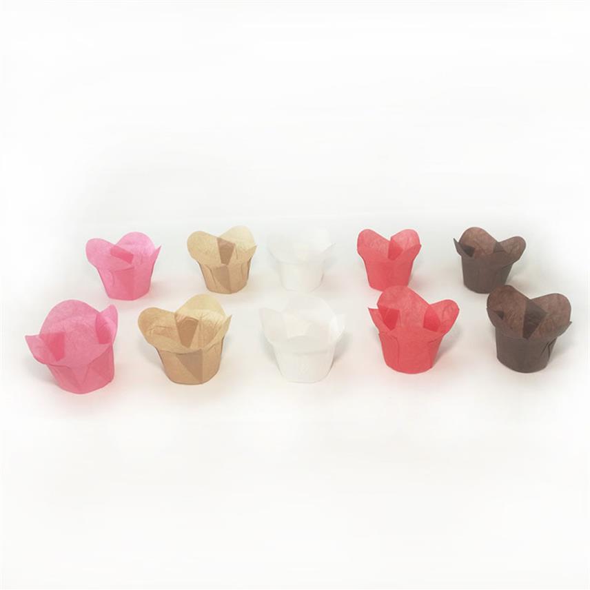 

Baking Cupcake liners cases Lotus shaped muffin wrappers molds stand oil release paper sleeves 5cm pastry tools Birthday Party Dec286W