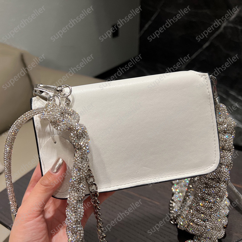 

Charming Rhinestone Chain Bag Tote Leather Handbag Designer High Quality Crossbody Women Shoulder Bags Fashion Shiny Evening Wallet Purse, Increase feight