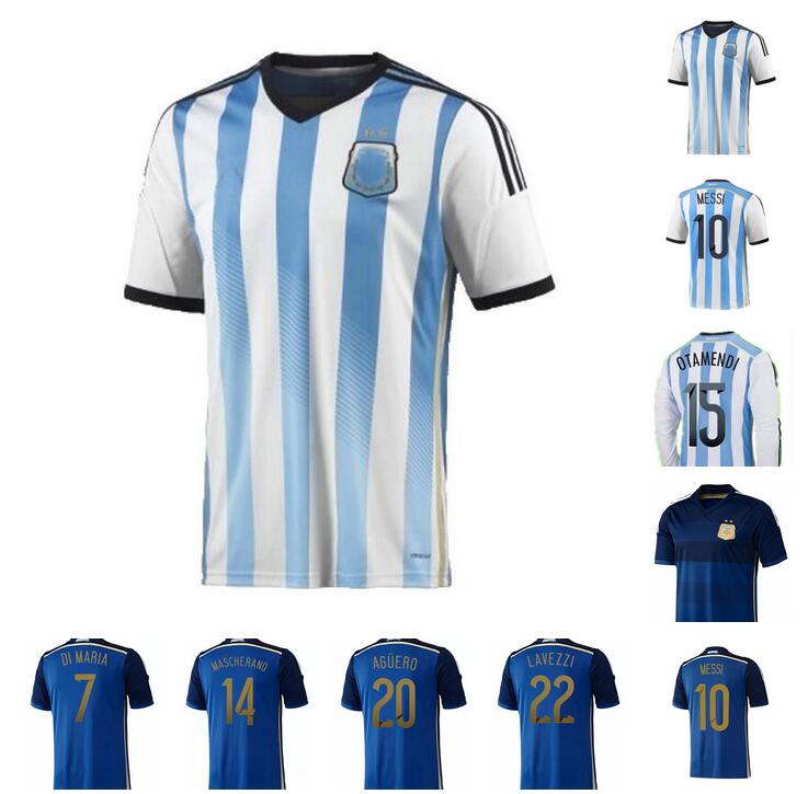 

MARADONA #10 Argentina 2014 Retro Soccer Jerseys 14 home away blue white Vintage football shirt Classic HIGUAIN DI MARIA KUN AGUERO long short sleeve top quality, 14/15