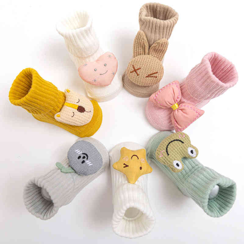 

Newborn Baby Kids Socks Shoes Cute Lovely Unisex 3D Lion Medium Tube Floor Anti-Slip Ribbed Stock for Spring Fall Winter L220716, Yellow