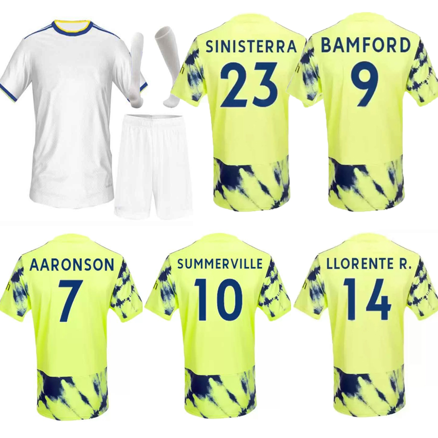 

22 23 BAMFORD Soccer jersey leEDs AARONSON SINISTERRA ADAMS JAMES football shirt utd women men kids kit Home Away 3rd uniforms KRISTENSEN ROCA BAMFORD HARRISON KOCH, 22 23 yellow away kit with socks leedsun