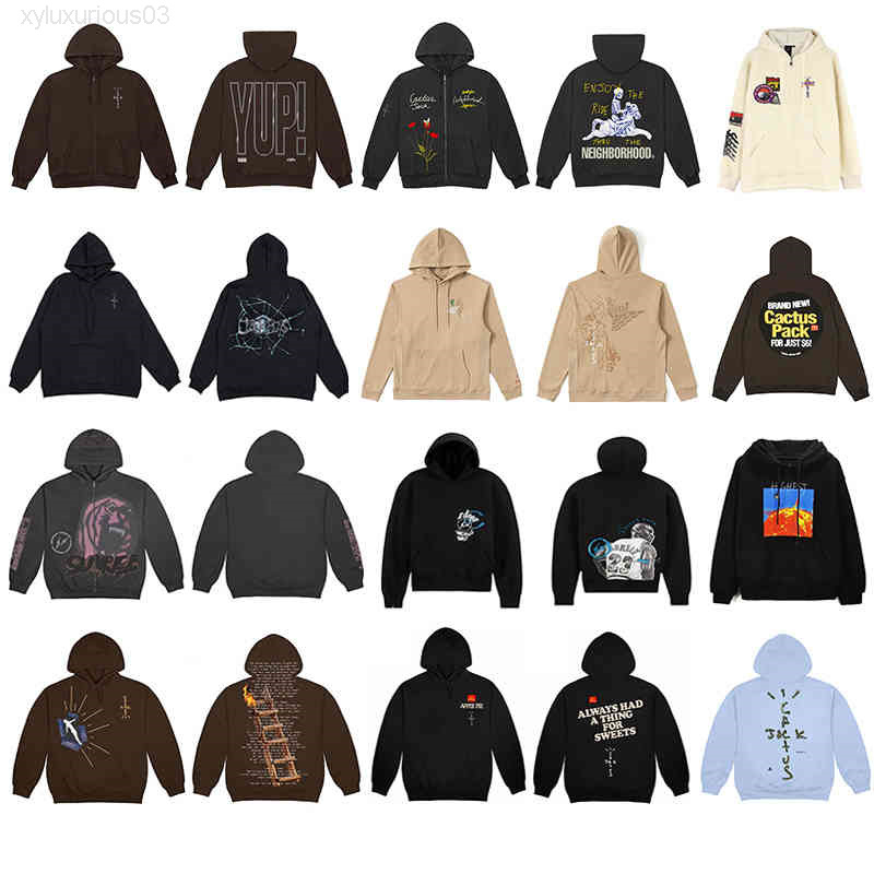 

Travis Scott Co Branded Hiroshi Fujiwara Lightning Tiger Ladder Mcdonald' Long Sleeved Hoodie Women' Sweater Men, Slogan light blue