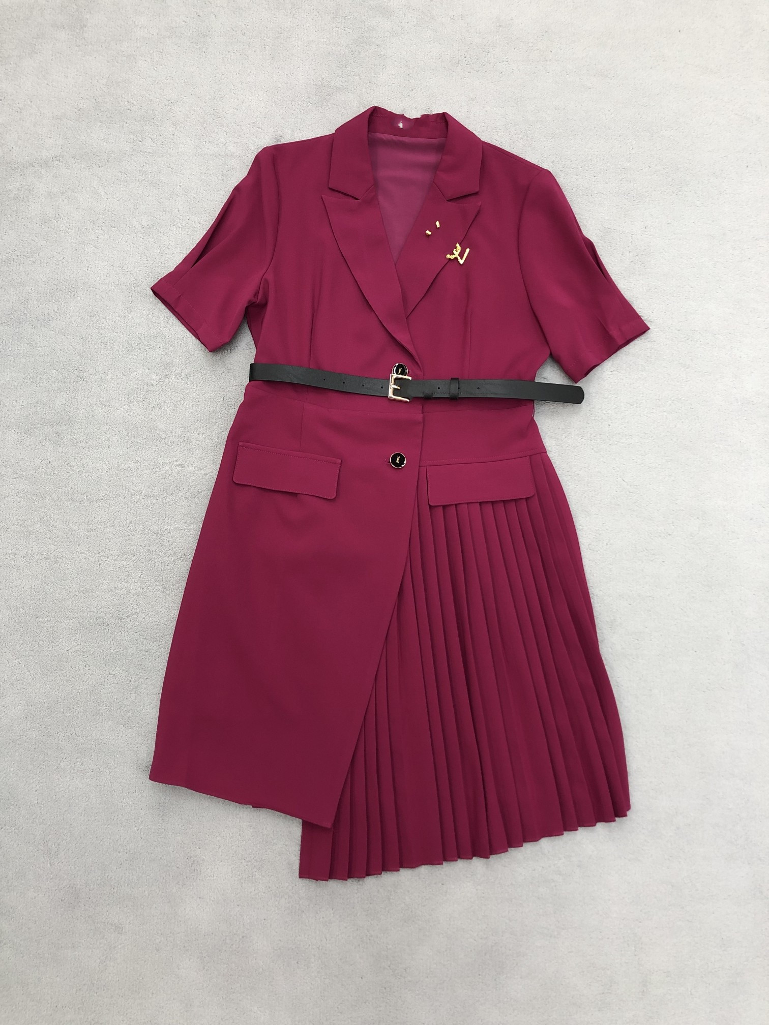 Robe de col de costume haut de gamme de marque de mode européenne