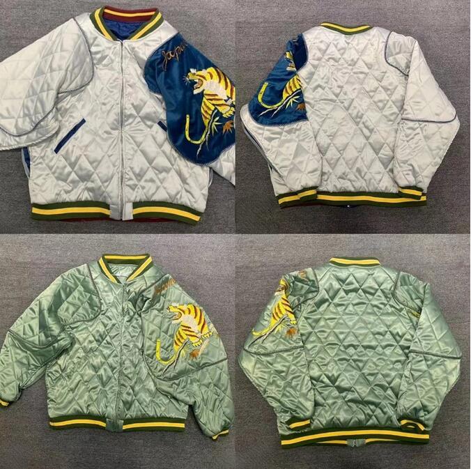 

Embroidery Pattern Jackets for Men Women Patchwork Baseball Zip Jackets