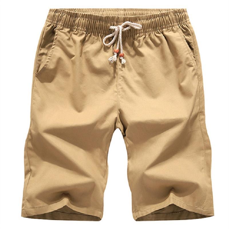 

Men's Shorts Summer Men Cotton Casual Elastic Sea Boardshorts Surfings Solid Short Men's Fashion Wear Plus Size -5XlMen's, Black