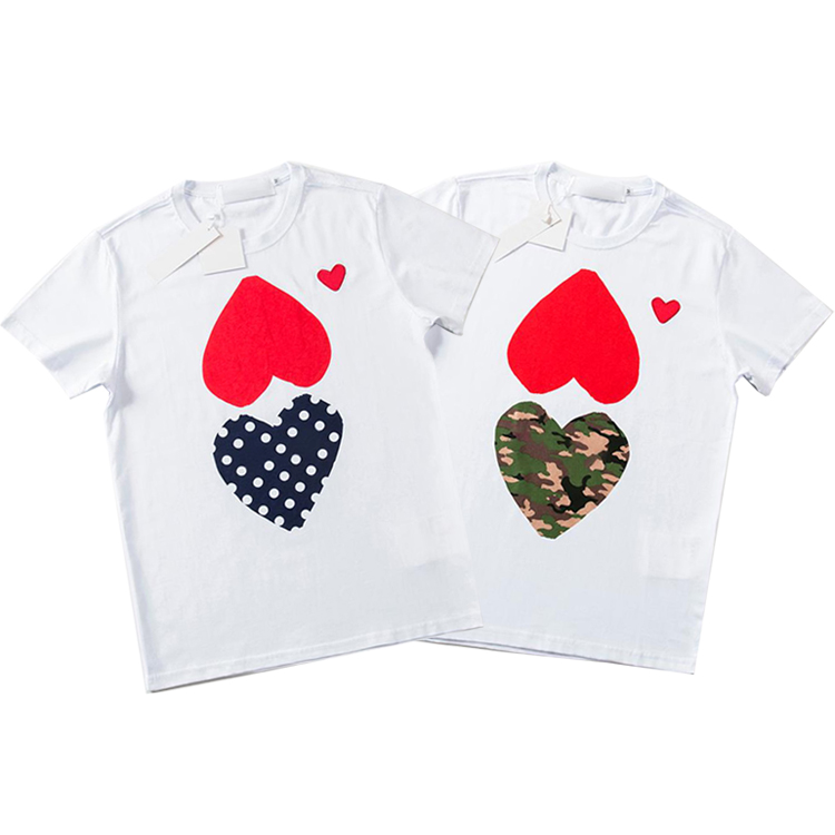

Women Fashion Tees Summer T-shirts Womens Tops with Heart & Eyes Printing Men T Shirts Female Boys Girls Pullover Short Sleeve 22