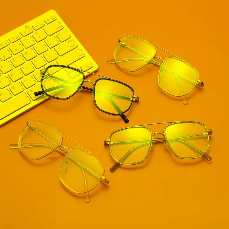 

Sunglasses Vintage UV Protection Double Frame Polygon Retro Flat Mirror Eyewear Reading Glasses Anti Blue Light EyeglassesSunglasses