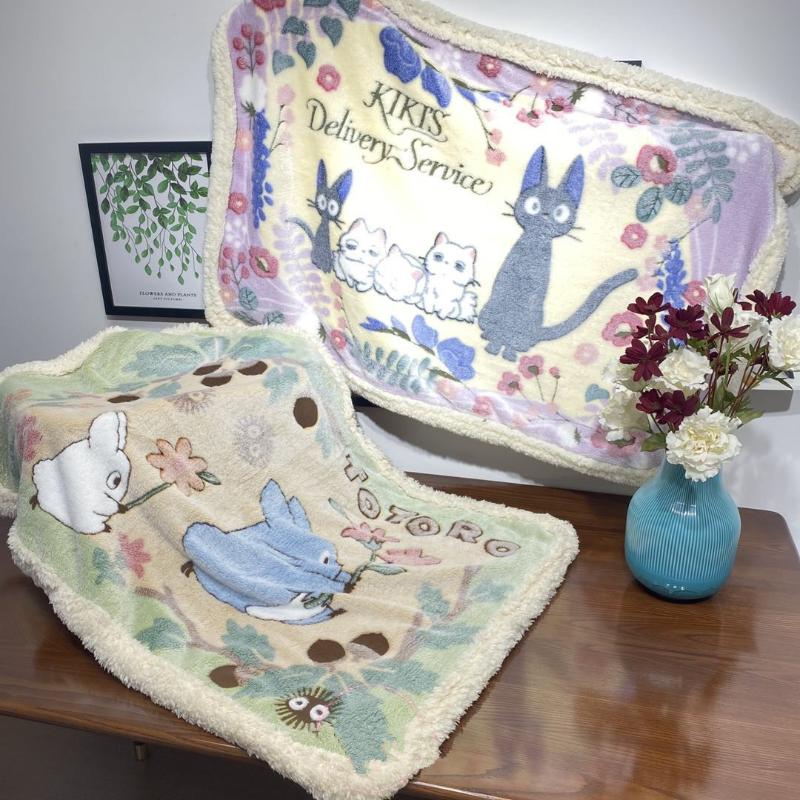 

Blankets & Swaddling Cute Cartoon Totoro Baby Blanket Lamb Wool Size Thick Fleece Quilt 70 * 100cm Super Soft