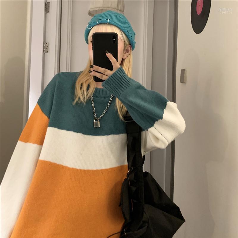 

Women's Sweaters Ins Casual Style Knitted Pullovers O-neck Bf Plus Size Autumn Winter Clothes For Women Woman Hipster Fashion Brand Jemi22, Blue