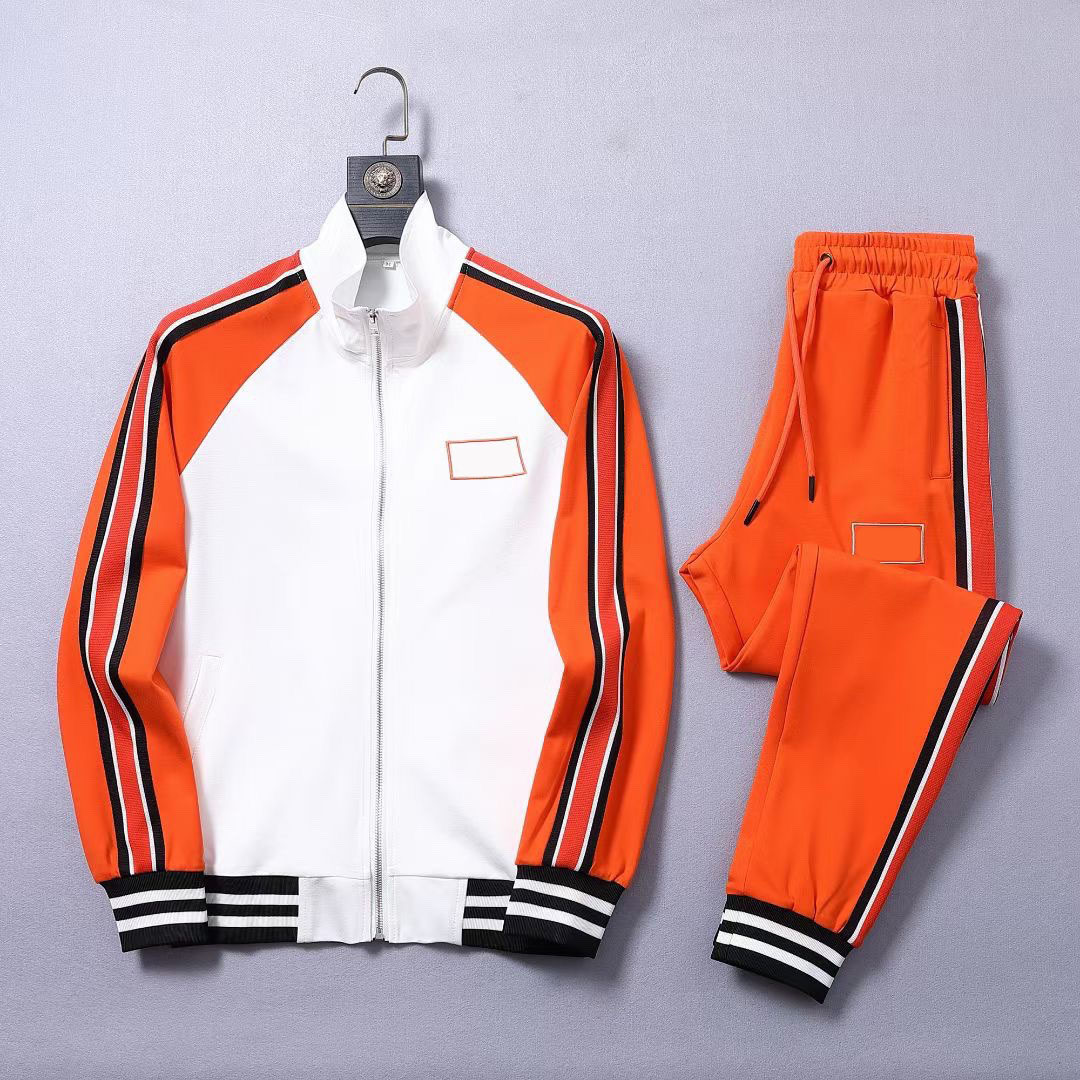

Men's plus size Outerwear & Coats Sizehoodies hoodies suit hooded casual fashion color stripe printing Asian size high quality wild breathable long sleeve a set 4a5