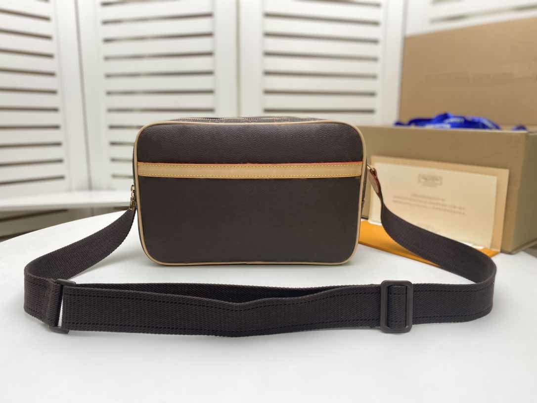 

Designer Large crossbody photographer bag canvas vintage old flower 28-21-11 cm size45254, Orginal box