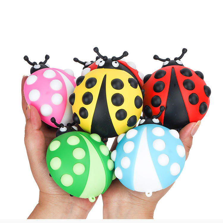 Pop Fidget 3D Ball Decompression speelgoedbanden Fidget Ladybug For Kids Adults School Office Anti Stress Reliever Druk Simple Balls Balls Siliconen Sensory Toys